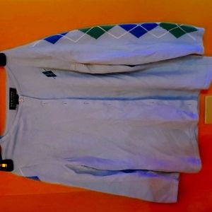 Blue Button Up Sweater